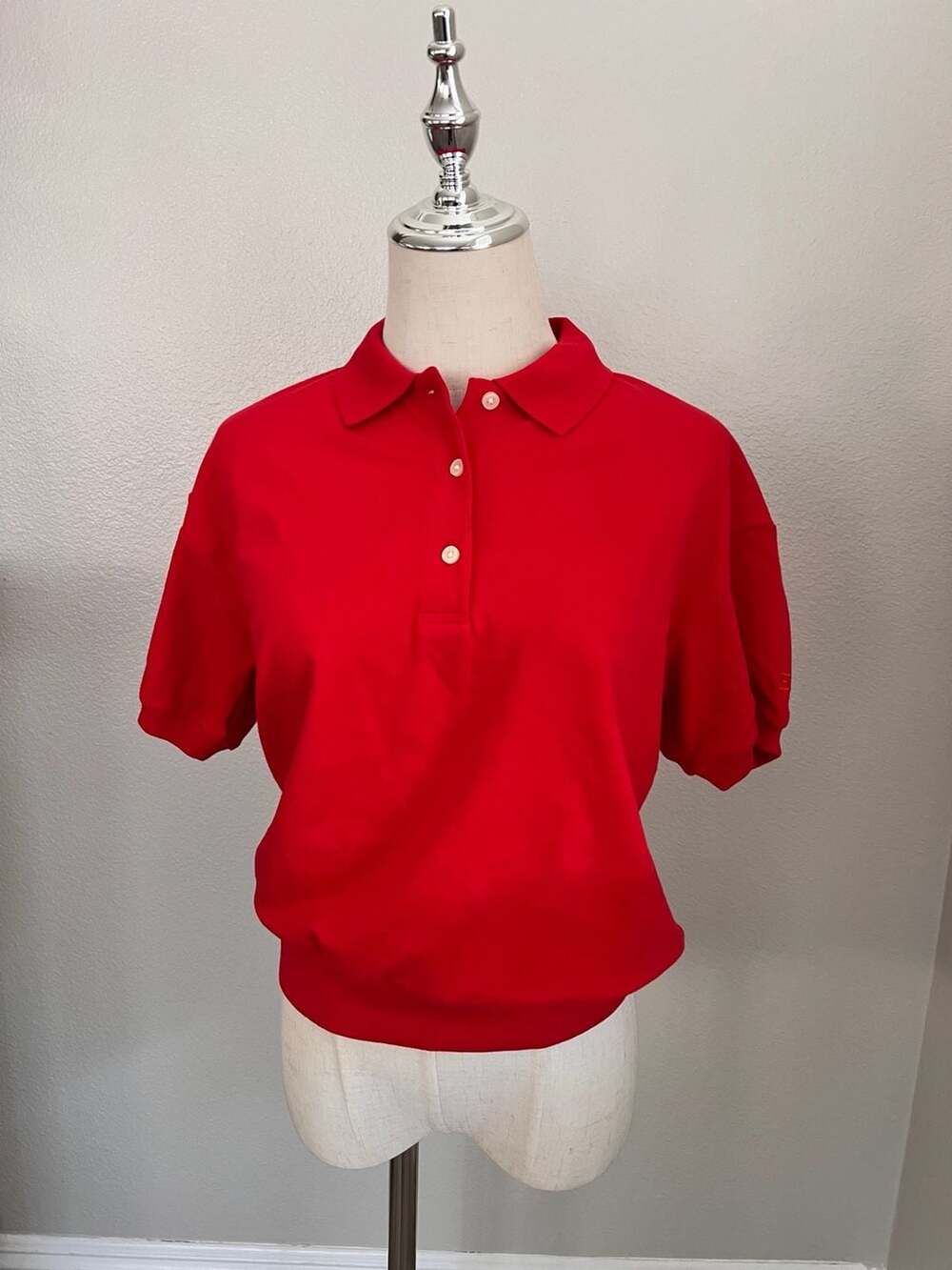Everlane The Oversized Polo Size S Red Cotton